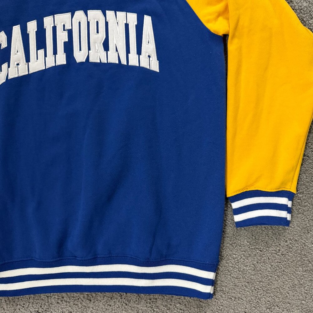 California Blue and Gold Embroidered Sweatshirt - Men's Size L - NY Popular -CAL - Picture 2 of 9